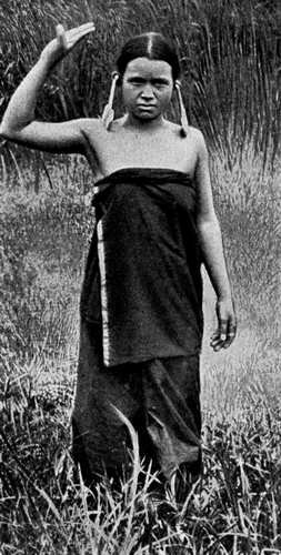 Рис. 99. Батасская женщина из племени Karo во время пляски