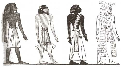 Расовая классификация. Древнеегипетский барельеф, 14 в. до н.э.